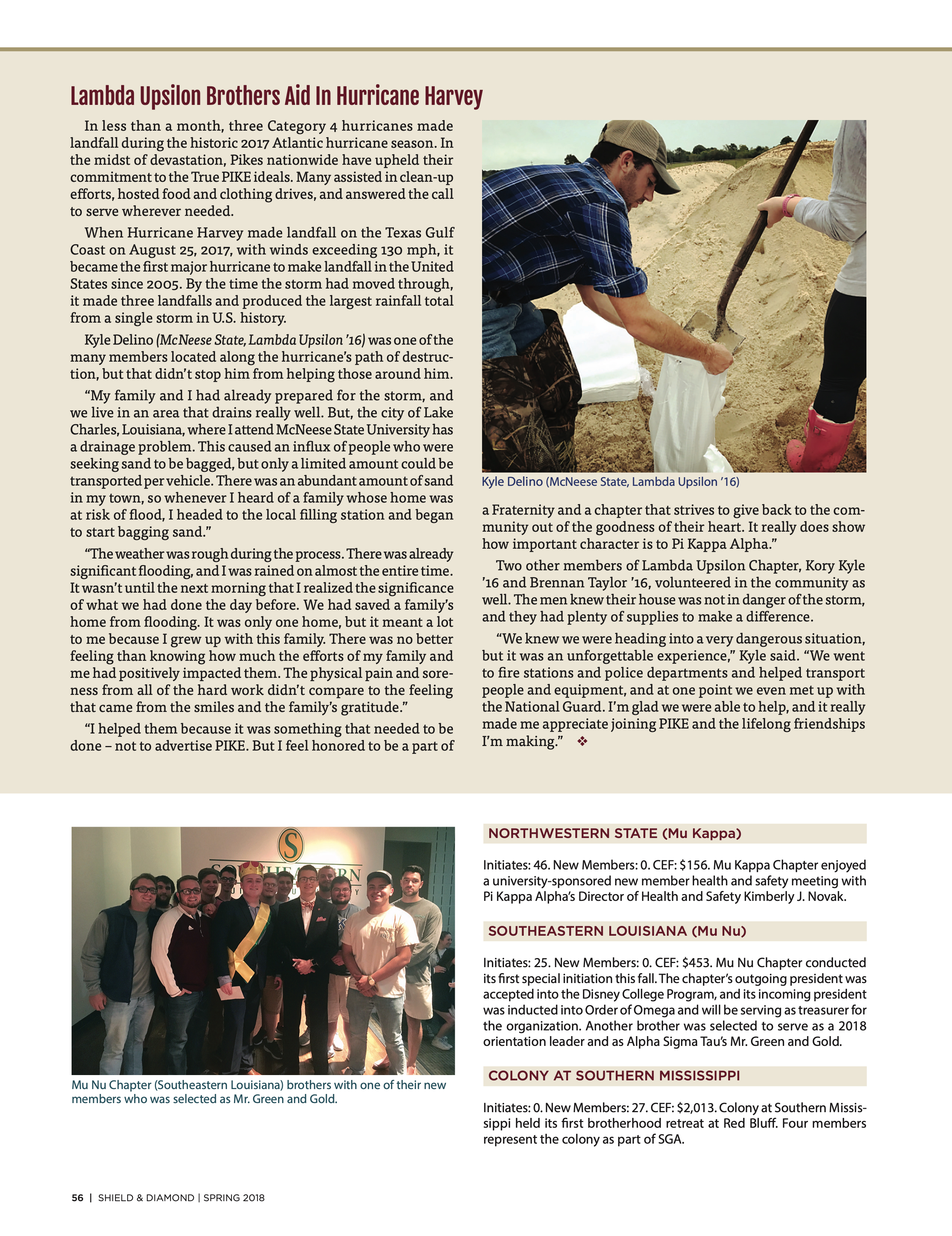 Lambda Upsilon Brothers Aid In Hurricane Harvey